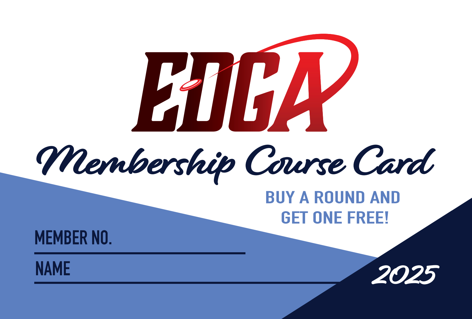 EDGA Membership Course Card