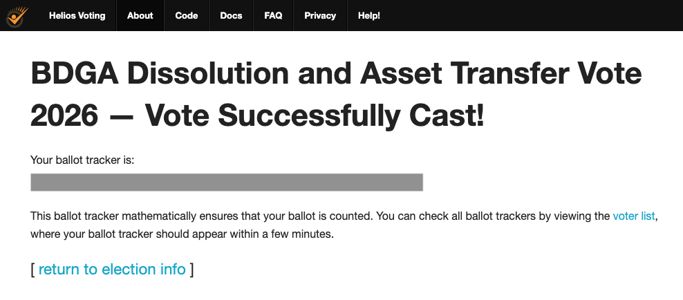 vote successfully cast